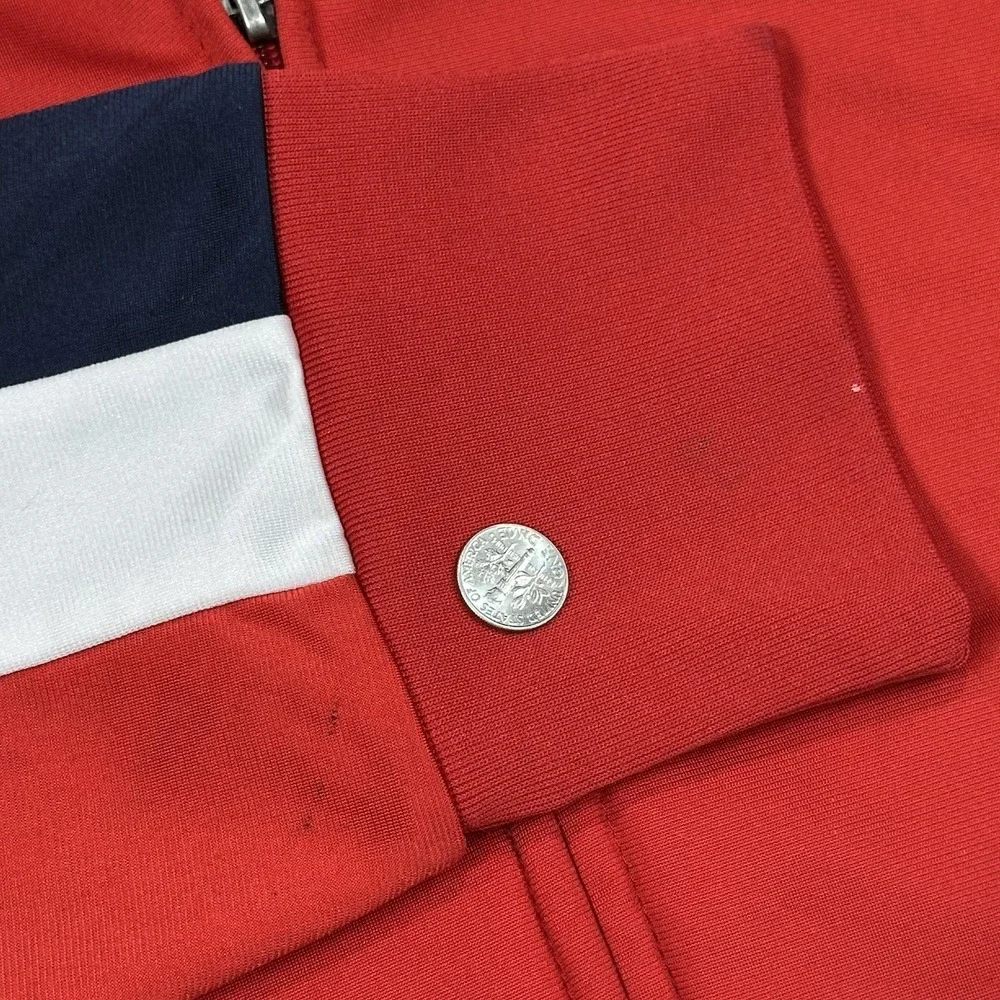 Vintage Abercrombie & Fitch AF 1892 Red Navy White Track Jacket Teen L Adult‎ M